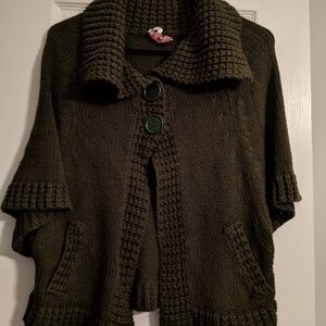 Women's cozy poncho sweater